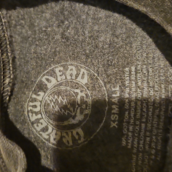 Grateful Dead Black Crewneck with Purple and Yellow Skeleton Graphic - Picture 3 of 4